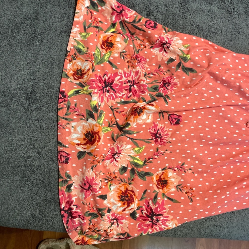 Floral Coral Skirt